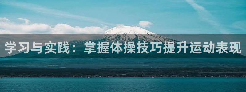 竞技宝最新：学习与实践：掌握体操技巧